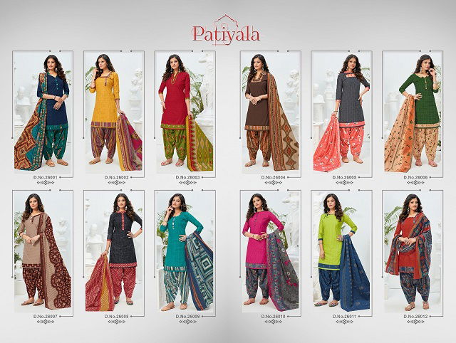 Ganesha Patiyala 26 latest fancy Regular Wear Pure Cotton Readymade Salwar Suit Collection
